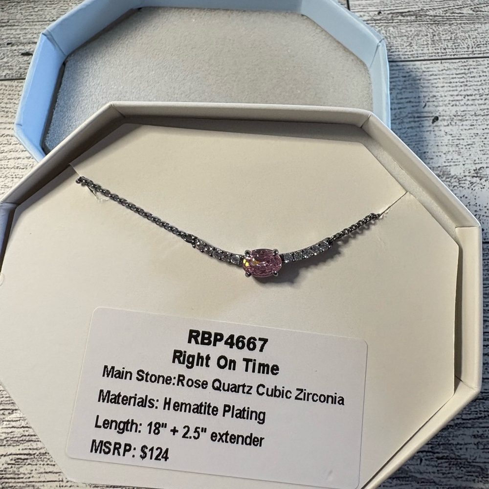 Pink Necklace hematite bomb party